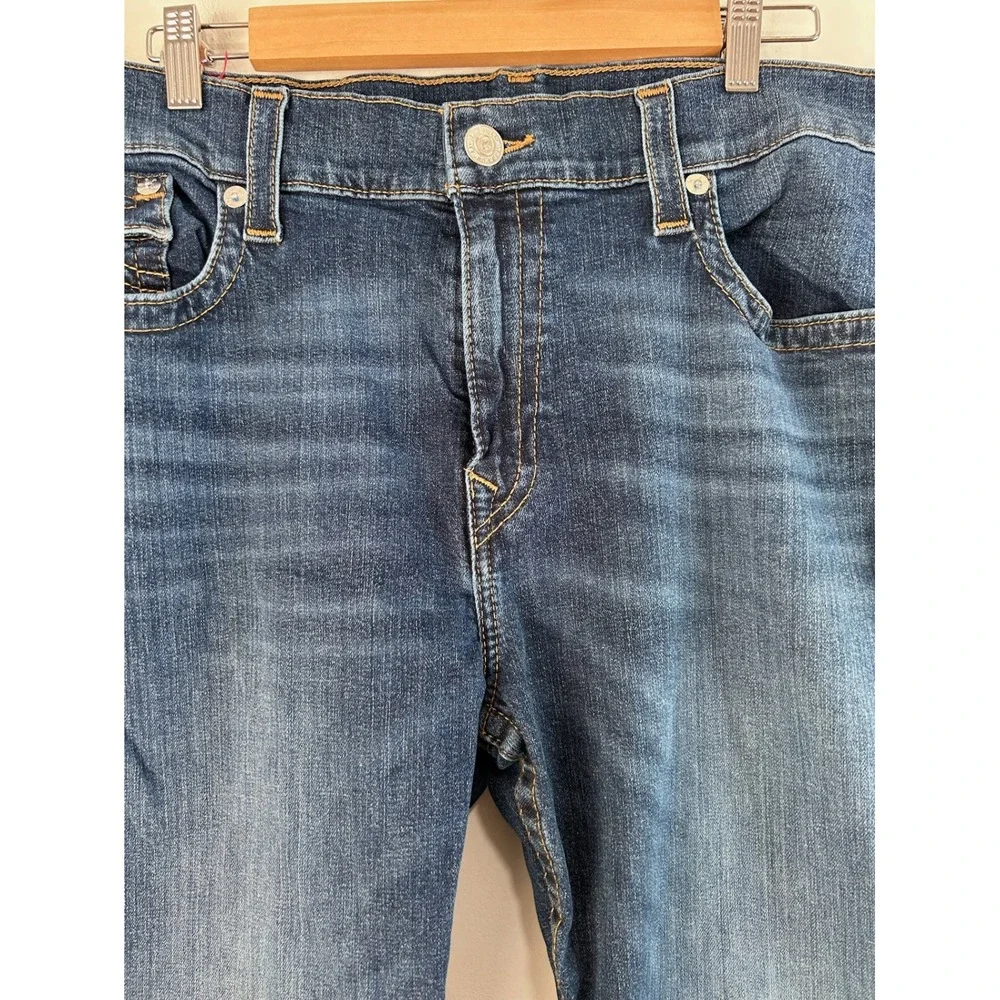 True Religion Mens Straight Leg Blue Denim Jeans‎ Medium Wash Size 42x31